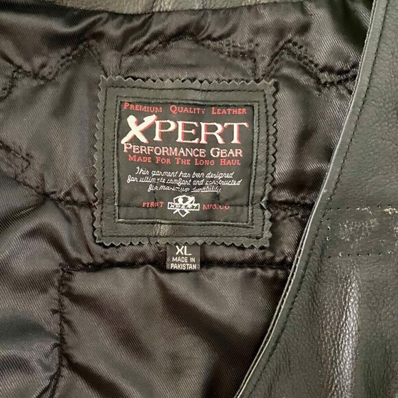 Xpert Leather Vest Harley Davidson and Large Wolf Patches Pins Women's XL - Picture 12 of 15